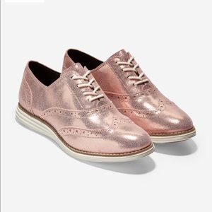 Rose Gold Cole Haan Wingtip Oxfords (sold out online)
